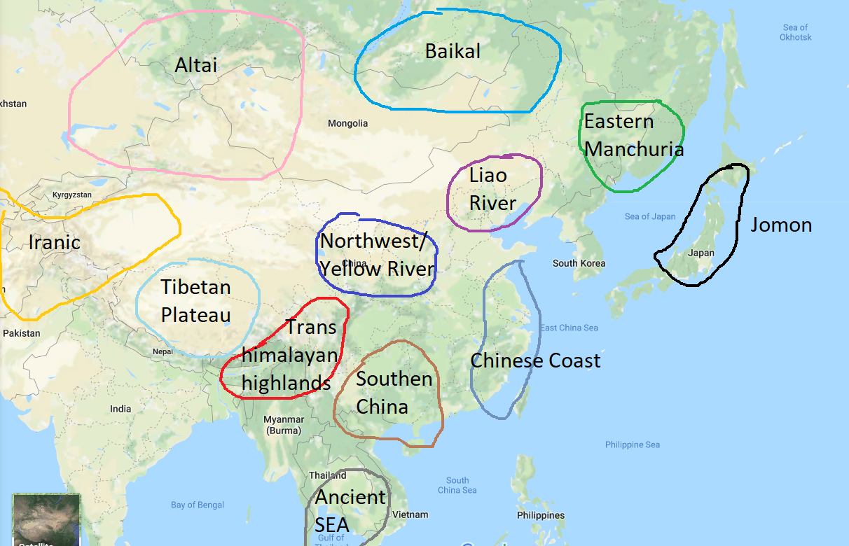 geographic region, app based on neolithic data, divided by geographic region